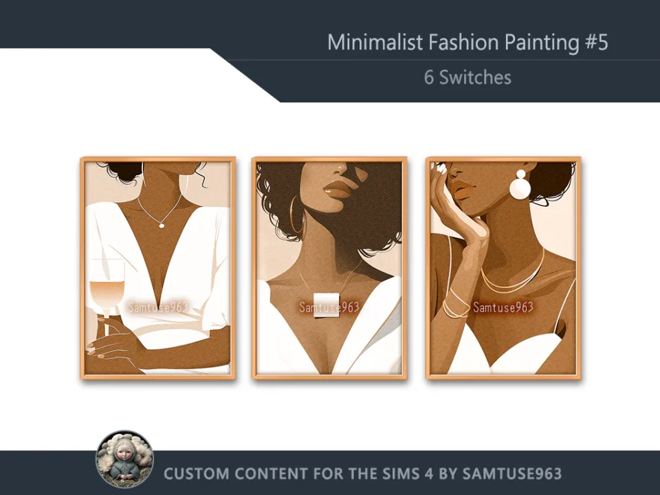 Minimalist Fashion Painting #5 Extra A Samtuse963