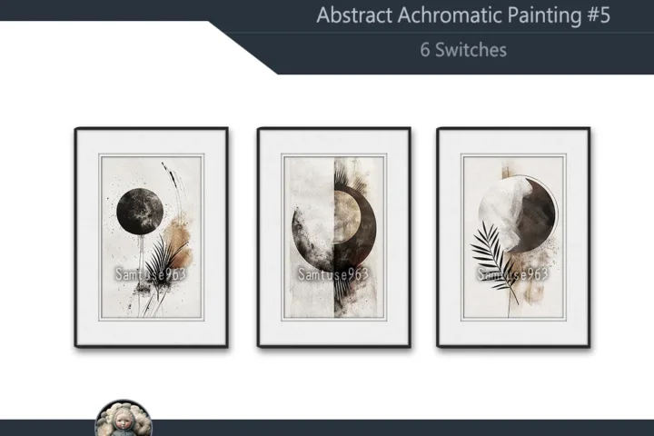 Abstract Achromatic Painting #5 Sellable Extra A Samtuse963