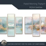 HQ Pastel Morning Triptych #1 Sellable Extra B Samtuse963
