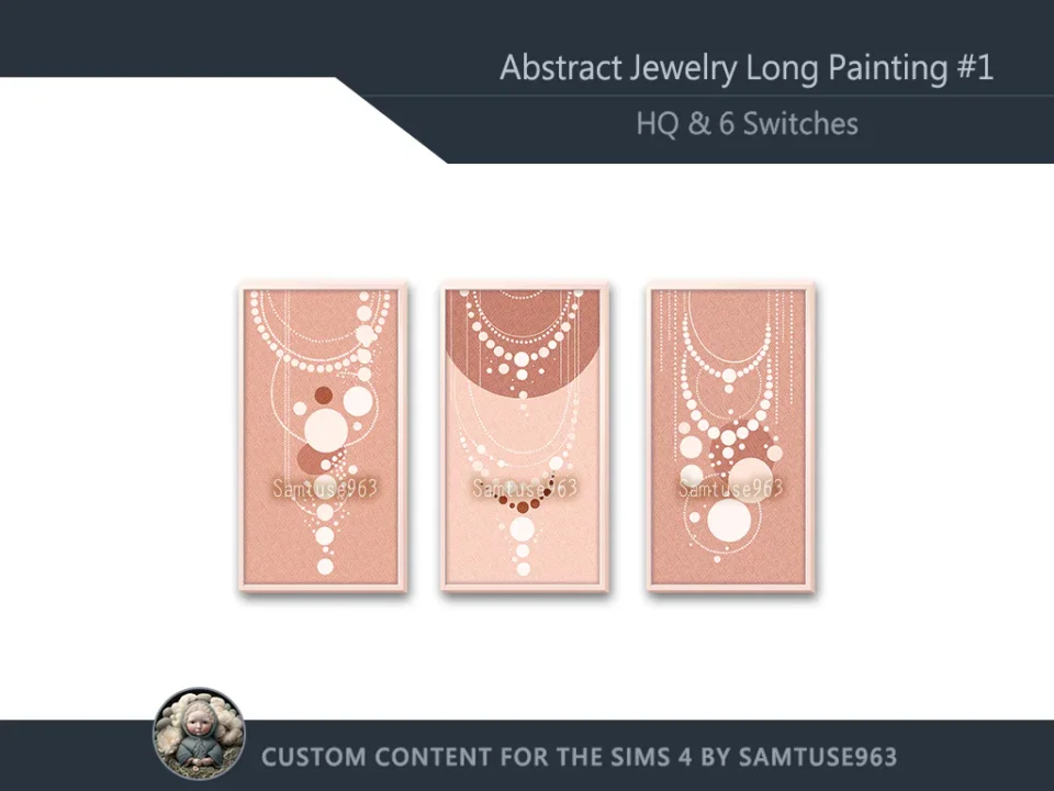HQ Abstract Jewelry Long Painting #1 Sellable Extra D Samtuse963