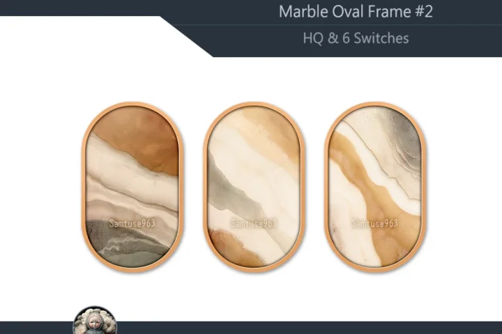 HQ Marble Oval Frame #2 Samtuse963