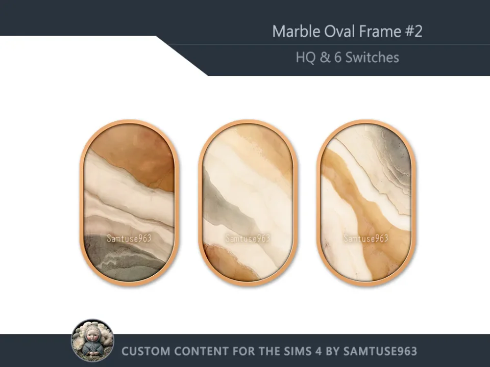 HQ Marble Oval Frame #2 Samtuse963