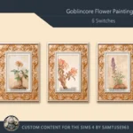 Goblincore Flower Painting #1 Samtuse963