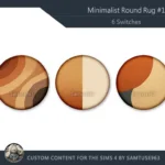 Minimalist Round Dance Rug #1 Samtuse963