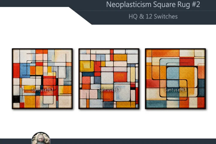 HQ Neoplasticism Square Dance Rug #2 Samtuse963