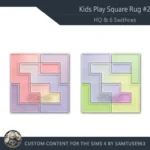 HQ Kids Play Square Dance Rug #2 Samtuse963