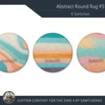 Abstract Round Dance Rug #3 Samtuse963