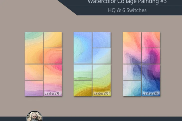 HQ Watercolor Collage Painting #3 Sellable Samtuse963