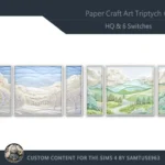 HQ Paper Craft Art Triptych #3 Sellable Extra E Samtuse963