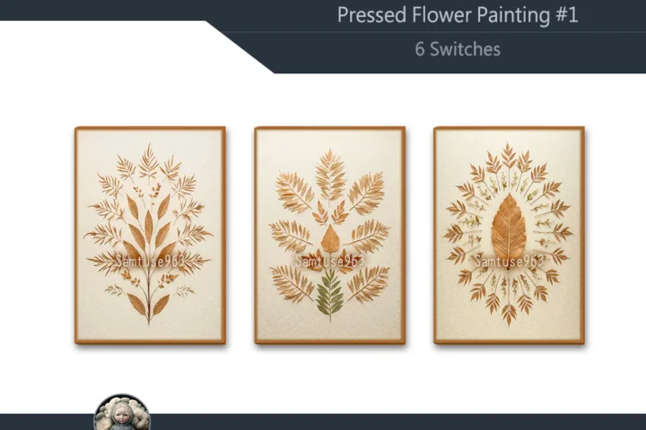 Pressed Flower Painting #1 Sellable Extra A Samtuse963