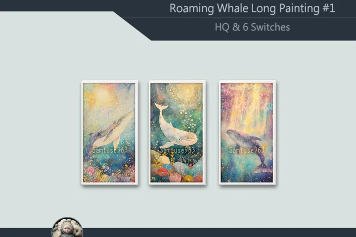 HQ Roaming Whale Long Painting #1 Sellable Extra D Samtuse963