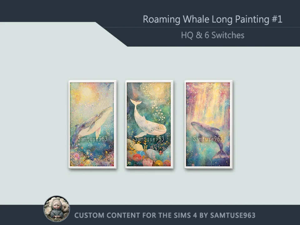 HQ Roaming Whale Long Painting #1 Sellable Extra D Samtuse963