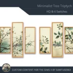 HQ Minimalist Tree Triptych #1 Sellable Extra B Samtuse963