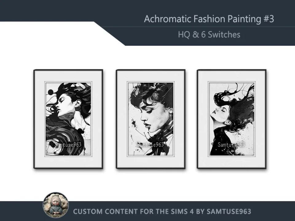 Achromatic Fashion Painting #3 Sellable Extra A Samtuse963