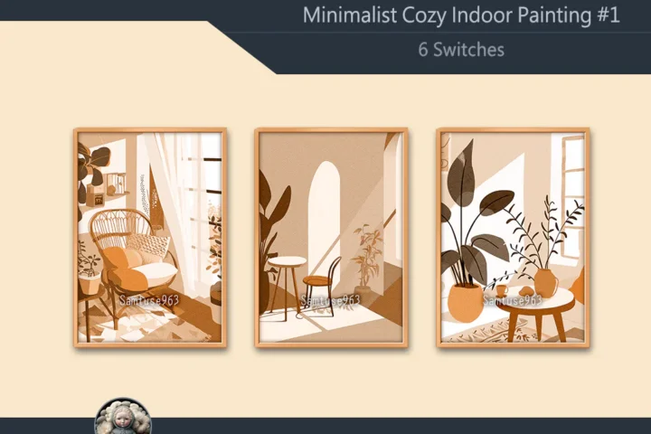 Minimalist Cozy Indoor Painting #1 Sellable Extra A Samtuse963