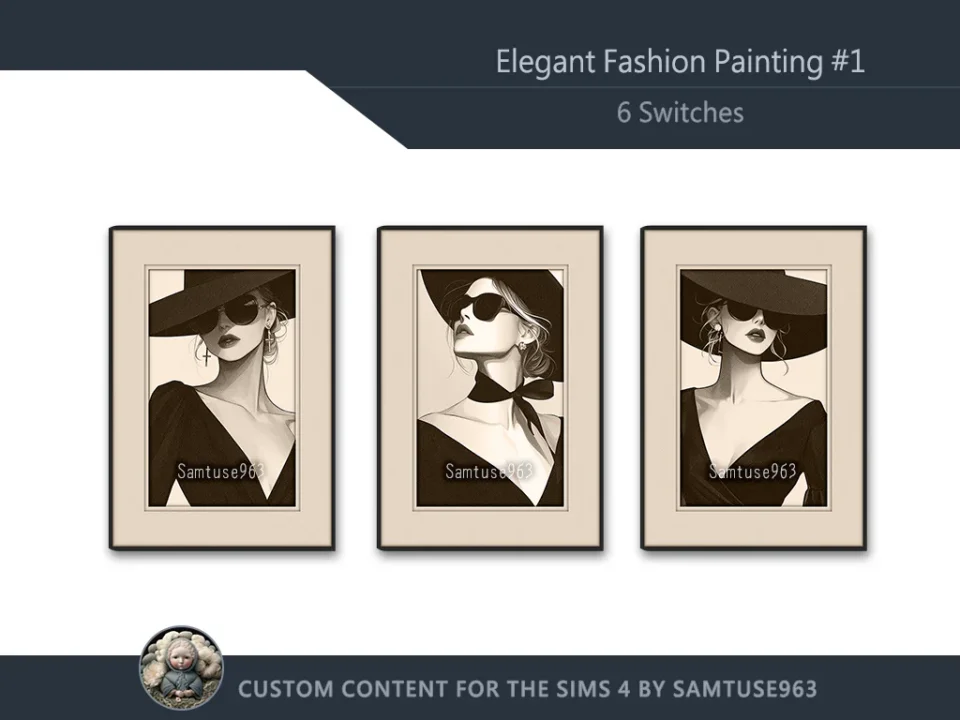 Elegant Fashion Painting #1 Sellable Extra A Samtuse963
