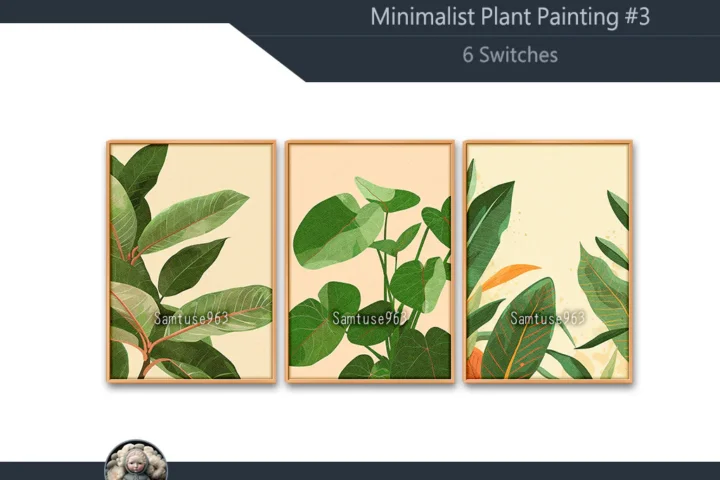 Minimalist Plant Painting #3 Sellable Extra A Samtuse963