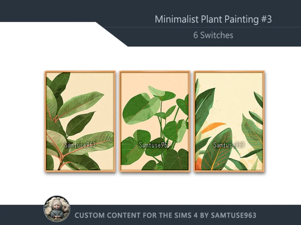 Minimalist Plant Painting #3 Sellable Extra A Samtuse963