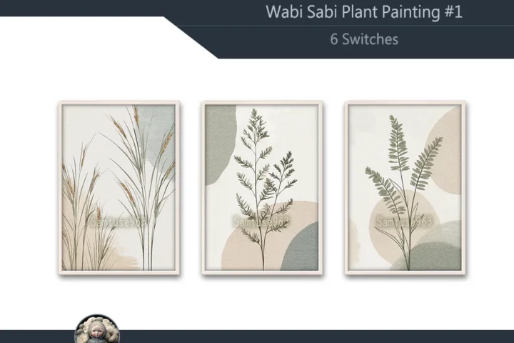 Wabi Sabi Plant Painting #1 Sellable Extra A Samtuse963