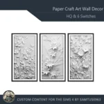 HQ Paper Craft Art Wall Decor #3 Sellable Extra D Samtuse963