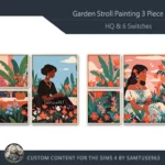 HQ Garden Stroll Painting 3 Piece Set #2 Sellable Extra F Samtuse963