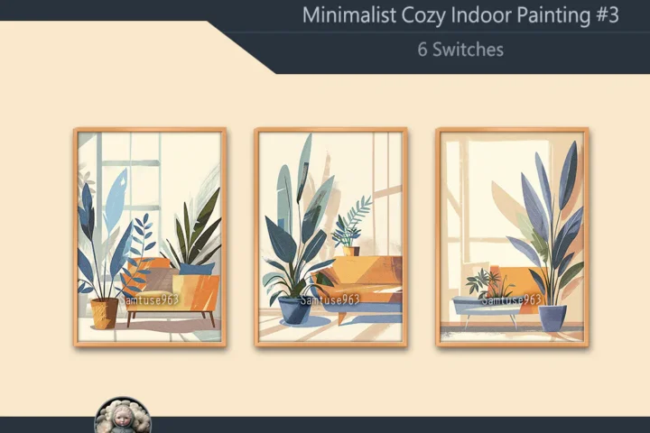 Minimalist Cozy Indoor Painting #3 Sellable Extra A Samtuse963