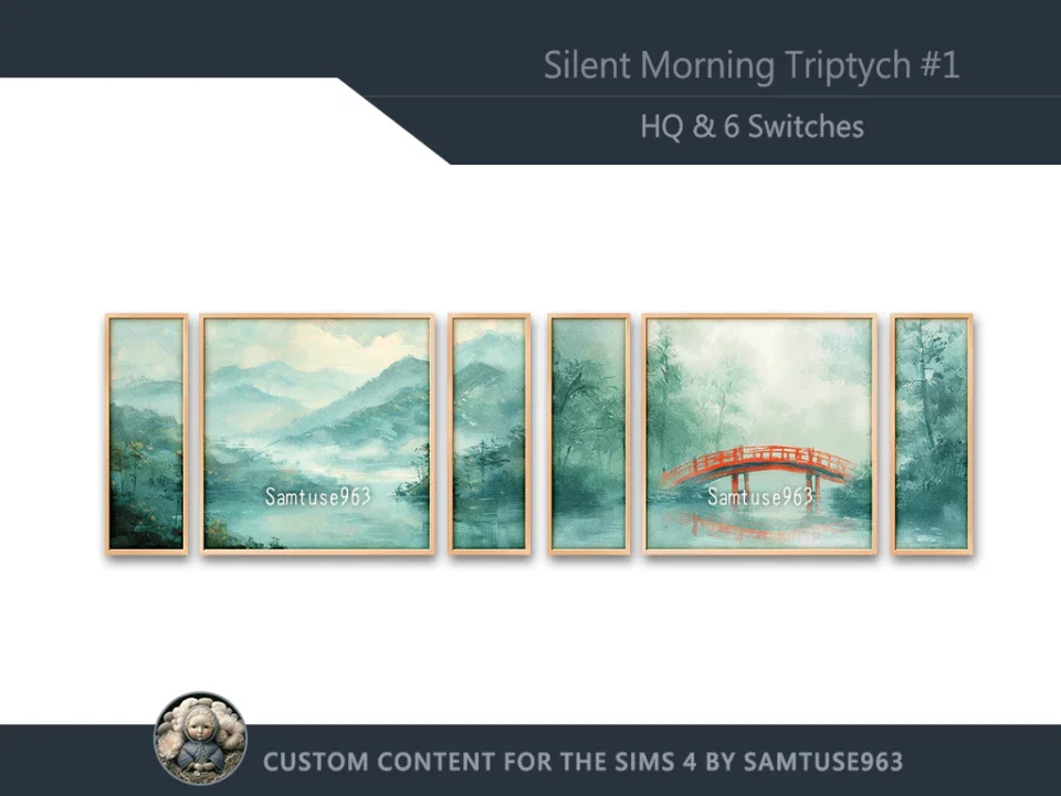 HQ Silent Morning Triptych #1 Sellable Extra E Samtuse963