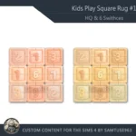 HQ Kids Play Square Dance Rug #1 Samtuse963