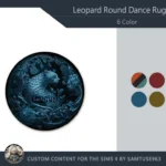 Leopard Round Dance Rug #13 Samtuse963