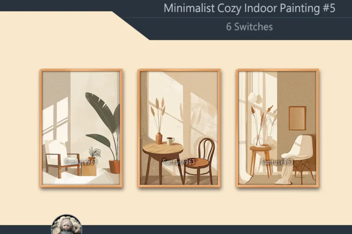 Minimalist Cozy Indoor Painting #5 Sellable Extra A Samtuse963