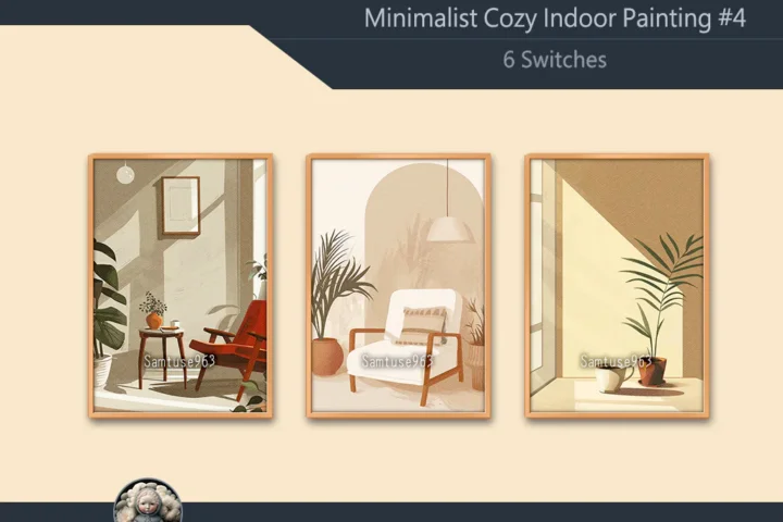 Minimalist Cozy Indoor Painting #4 Sellable Extra A Samtuse963