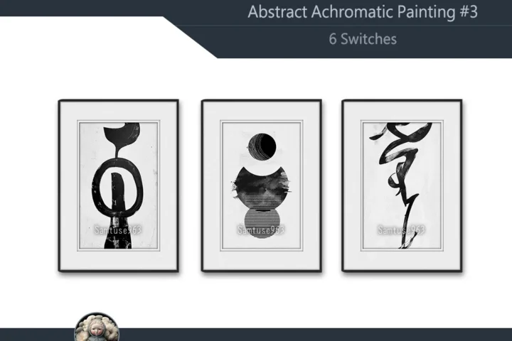 Abstract Achromatic Painting #3 Sellable Extra A Samtuse963