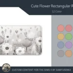 Cute Flower Rectangular Dance Rug #4 Samtuse963
