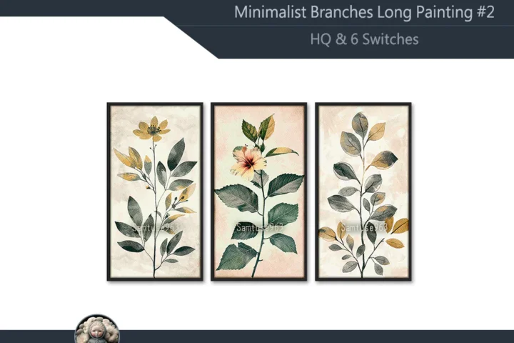 HQ Minimalist Branches Long Painting #2 Sellable Extra D Samtuse963