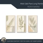 HQ Wabi Sabi Plant Long Painting #1 Sellable Extra D Samtuse963