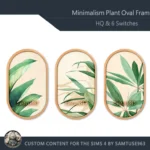 HQ Minimalist Plant Oval Frame #4 Samtuse963