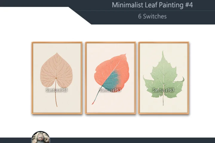 Minimalist Leaf Painting #4 Sellable Extra A Samtuse963