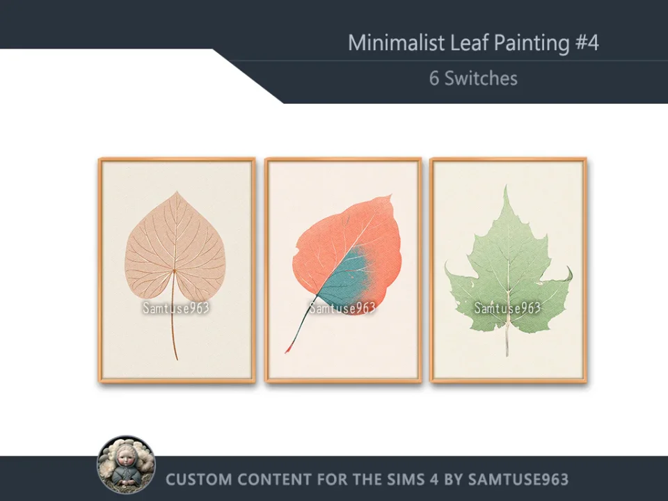 Minimalist Leaf Painting #4 Sellable Extra A Samtuse963