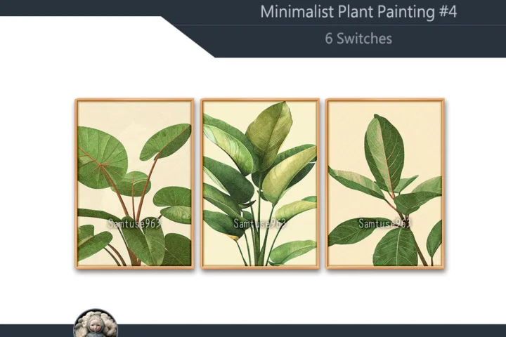 Minimalist Plant Painting #4 Sellable Extra A Samtuse963