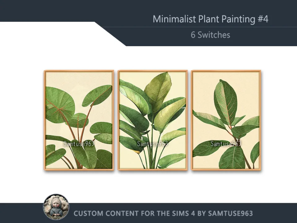 Minimalist Plant Painting #4 Sellable Extra A Samtuse963