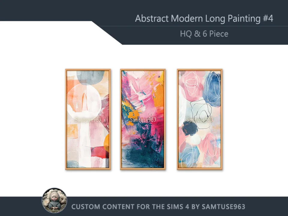 HQ Abstract Modern Long Painting #4 Sellable Samtuse963