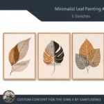 Minimalist Leaf Painting #3 Sellable Extra A Samtuse963