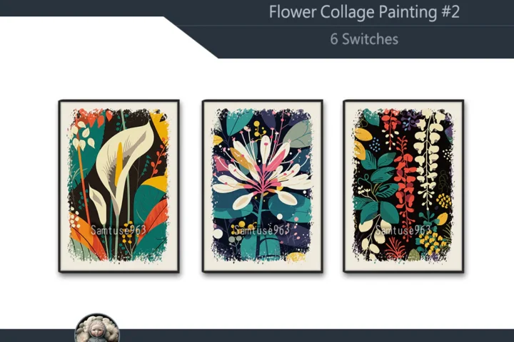 Flower Collage Painting #2 Sellable Extra A Samtuse963