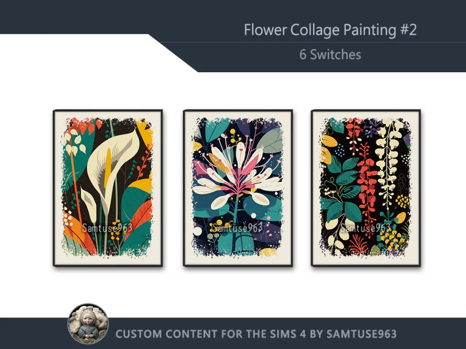 Flower Collage Painting #2 Sellable Extra A Samtuse963