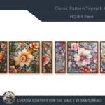 HQ Classic Pattern Triptych #3 Sellable Extra E Samtuse963