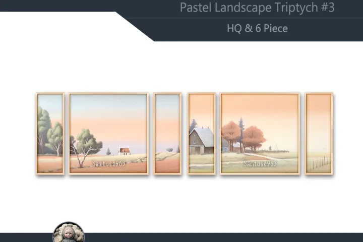 HQ Pastel Landscape Triptych #3 Sellable Extra E Samtuse963