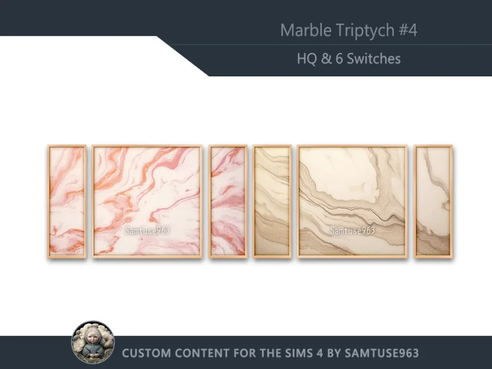 HQ Marble Triptych #4 Sellable Extra E Samtuse963