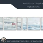 HQ Aerial Clouds Triptych #2 Sellable Extra E Samtuse963