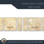 HQ Abstract Garden Triptych #1 Sellable Extra E Samtuse963