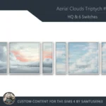 HQ Aerial Clouds Triptych #1 Sellable Extra E Samtuse963